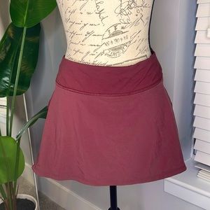 Lululemon Play Off the Pleats Skirt Red Merlot
